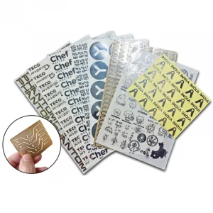 Metal nickel label, metal sticker, electroplated split self-adhesive thin label, electroplated label, electroplated split word transfer paste