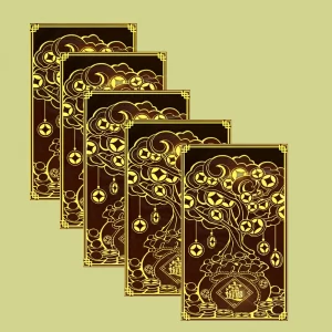 Money tree metal stickers, adhesive stickers, wealth accumulating mobile phone stickers