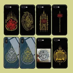 Nana Tong Face Covering Buddha Nine Tailed Fox Holy Elephant Holy Tiger Lotus Lahu Gourd Thai Mobile Phone Metal Stickers