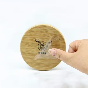 Transparent transfer printing sticker PVC adhesive label custom logo sticker metal waterproof tea gift crystal label