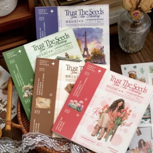 50pcs Trust the seeds Series Washi Stickers book, Coffee Theme Handbooks, DIY Materials, Decoration Primer stickers book