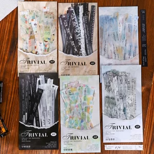 Brochure Series Dual Material Long Strip Stickers with Light and Shadow Shuttle
