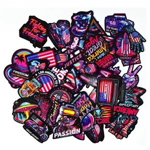 DIY Cyber Style Material Boxed Stickers for American Decoration