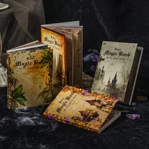 Magic Academy Series Material Book Retro Dark Handbooks Decoration Primer Sticker Book 60sheets