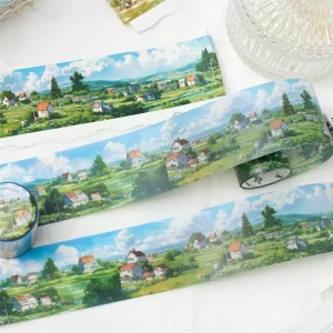 Travel Time Series Handbook Tape Travel Memory PET Landscape Tape Girl Dream Handbook Stickers