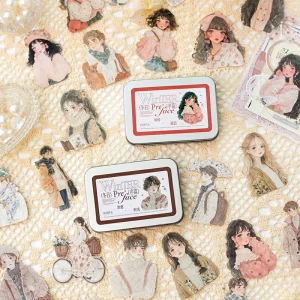 Winter Preface Series Iron Box Stickers, Laser Characters, Handbooks, Objects, Multi purpose Decorative Stickers