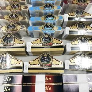Custom Printed Cigar Band Label Die Cut Glossy Gold Foil Sticker Embossment for Cigar Packaging