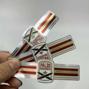 Custom Printed Gold Foil Stamping Embossed Custom Printed Cigar Band Ring