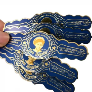 High Quality Cigar Band Label Custom Embossed Gold Stamping Cigar Rings Die Cut Sticker Cigar Label