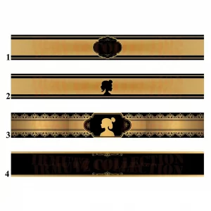 Luxury Design Paper Label Band Print Cigars Hot Stamp Gold Foil Cigar Label Band Cigarette Label Embossed Gold Stamping Sticker