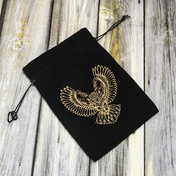 13x18 Tree of Life Velvet Card Bag Small Items Jewelry Crystal Stone Storage Bag Owl Bag Black (11)