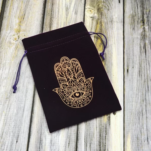 13x18 Tree of Life Velvet Card Bag Small Items Jewelry Crystal Stone Storage Bag Owl Bag Black (9)