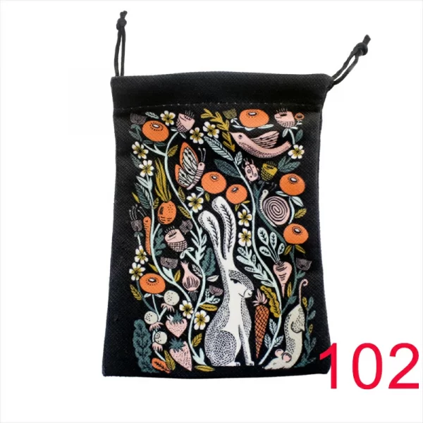 13x18cm Tarot Bag New Colorful Animal Printed Velvet Bag Christmas Gift Accessories Bundle Pocket Storage (13)