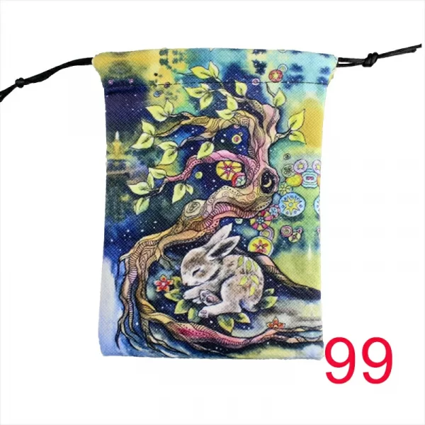 13x18cm Tarot Bag New Colorful Animal Printed Velvet Bag Christmas Gift Accessories Bundle Pocket Storage (4)