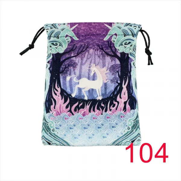 13x18cm Tarot Bag New Colorful Animal Printed Velvet Bag Christmas Gift Accessories Bundle Pocket Storage (6)