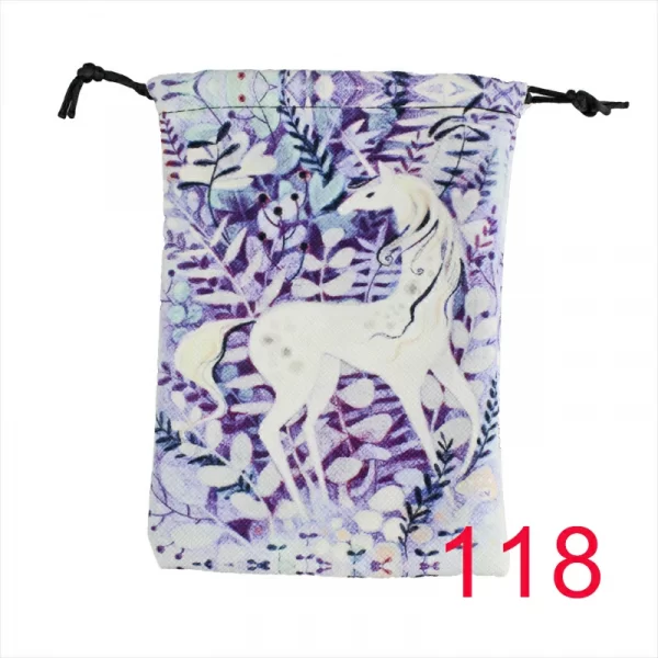 13x18cm Tarot Bag New Colorful Animal Printed Velvet Bag Christmas Gift Accessories Bundle Pocket Storage (8)