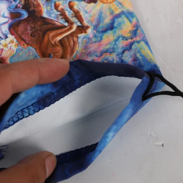 14x18cm double-sided velvet bag, Christmas and Halloween gift bag, small item storage gift bag (2)