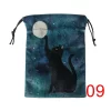 2 Black Cat Double sided Color Printed Velvet Bag Lise Velvet Talob Bag Tarot Table Bag Gift Bundle Pocket Crystal Bag (1)