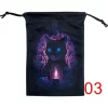 2 Black Cat Double sided Color Printed Velvet Bag Lise Velvet Talob Bag Tarot Table Bag Gift Bundle Pocket Crystal Bag (4)