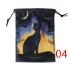 2 Black Cat Double sided Color Printed Velvet Bag Lise Velvet Talob Bag Tarot Table Bag Gift Bundle Pocket Crystal Bag (5)