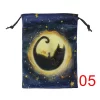 2 Black Cat Double sided Color Printed Velvet Bag Lise Velvet Talob Bag Tarot Table Bag Gift Bundle Pocket Crystal Bag (6)