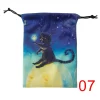 2 Black Cat Double sided Color Printed Velvet Bag Lise Velvet Talob Bag Tarot Table Bag Gift Bundle Pocket Crystal Bag (8)