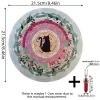 2024 New Black Cat Spirit Pendant Unknown Ceremony Pad Color Printed Circular Meditation Rubber Pad Mouse Pad (7)
