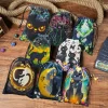 2024 New Cat Crystal Velvet Bag Animal Card Speed Pocket Tarot Card Bag Storage Bag Gift Bag (13)