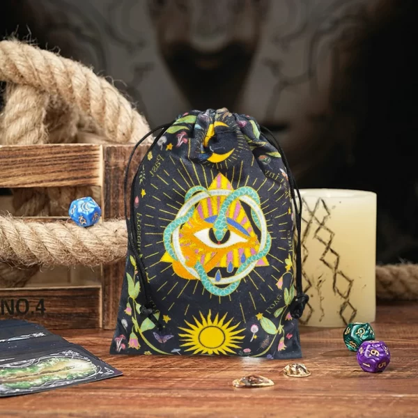2024 New Colorful Animal Snake Velvet Bag Card Speed Pocket Tarot Card Storage Bag Crystal Gem Gift Bag (10)