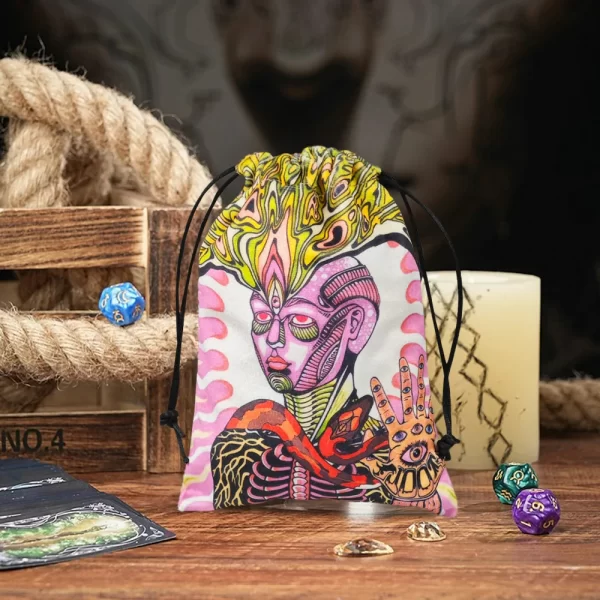 2024 New Colorful Animal Snake Velvet Bag Card Speed Pocket Tarot Card Storage Bag Crystal Gem Gift Bag (16)