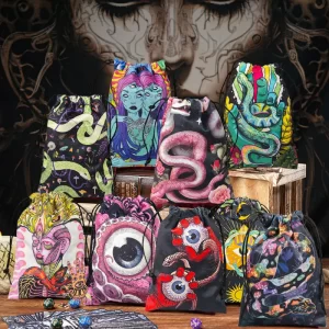 New Colorful Animal Snake Velvet Bag Card Speed Pocket Tarot Card Storage Bag Crystal Gem Gift Bag