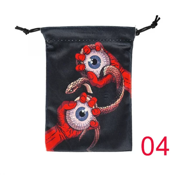 2024 New Colorful Animal Snake Velvet Bag Card Speed Pocket Tarot Card Storage Bag Crystal Gem Gift Bag (20)