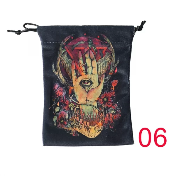 2024 New Colorful Animal Snake Velvet Bag Card Speed Pocket Tarot Card Storage Bag Crystal Gem Gift Bag (22)