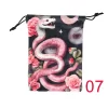 2024 New Colorful Animal Snake Velvet Bag Card Speed Pocket Tarot Card Storage Bag Crystal Gem Gift Bag (23)