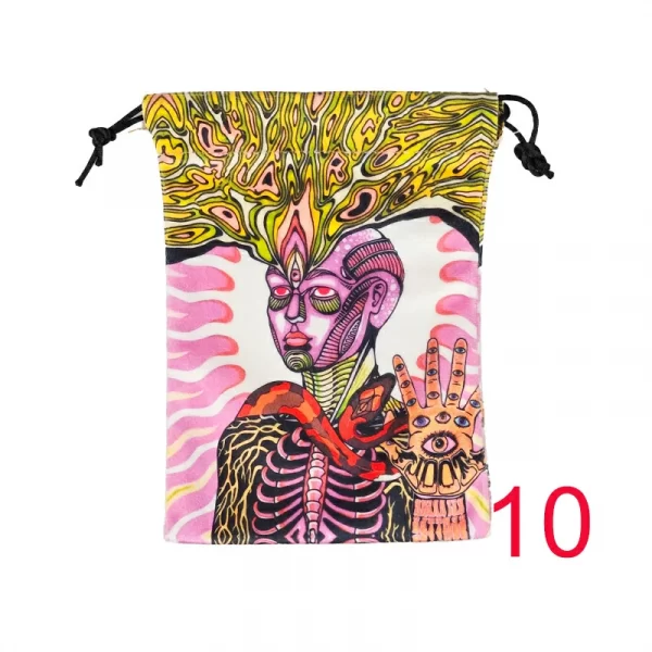 2024 New Colorful Animal Snake Velvet Bag Card Speed Pocket Tarot Card Storage Bag Crystal Gem Gift Bag (26)