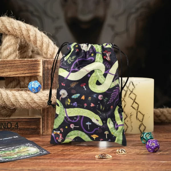 2024 New Colorful Animal Snake Velvet Bag Card Speed Pocket Tarot Card Storage Bag Crystal Gem Gift Bag (28)