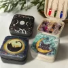 2024 new arrival black cat crystal box velvet jewelry box inscription dice storage box jewelry gift box zipper cloth box (10)