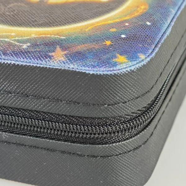 2024 new arrival black cat crystal box velvet jewelry box inscription dice storage box jewelry gift box zipper cloth box (22)