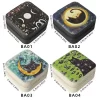 2024 new arrival black cat crystal box velvet jewelry box inscription dice storage box jewelry gift box zipper cloth box (5)