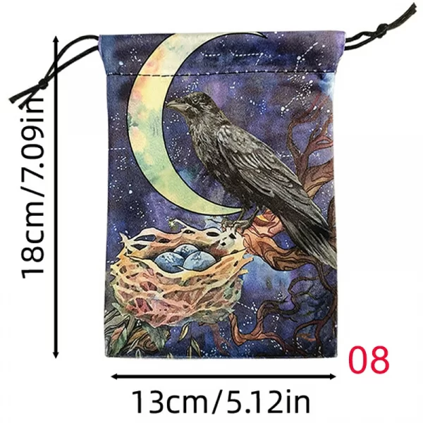 2024 new color velvet bag drawstring drawstring, animal crow brand bag, cloth bag, jewelry bag, gift bag (14)