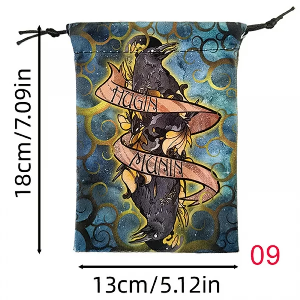 2024 new color velvet bag drawstring drawstring, animal crow brand bag, cloth bag, jewelry bag, gift bag (15)