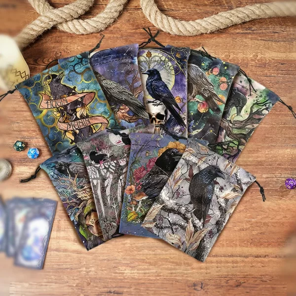 2024 new color velvet bag drawstring drawstring, animal crow brand bag, cloth bag, jewelry bag, gift bag (20)