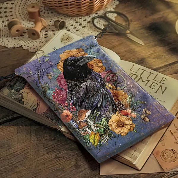 2024 new color velvet bag drawstring drawstring, animal crow brand bag, cloth bag, jewelry bag, gift bag (21)