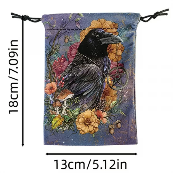 2024 new color velvet bag drawstring drawstring, animal crow brand bag, cloth bag, jewelry bag, gift bag (25)