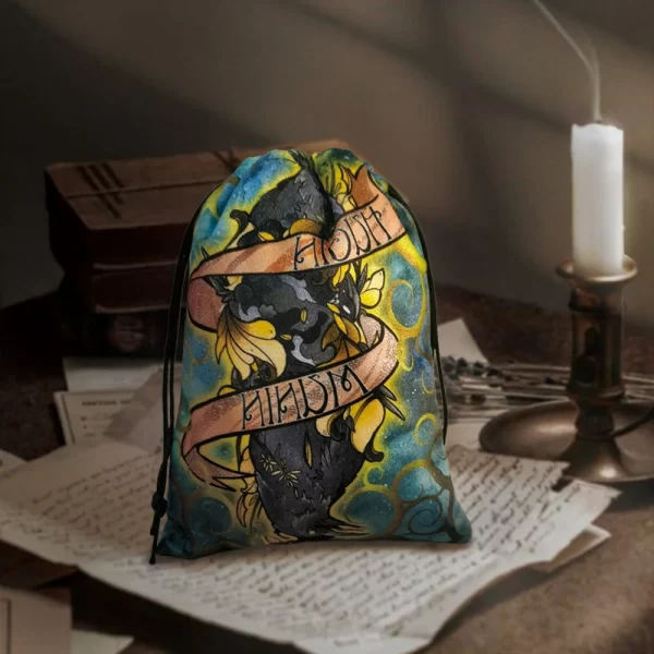 2024 new color velvet bag drawstring drawstring, animal crow brand bag, cloth bag, jewelry bag, gift bag (27)