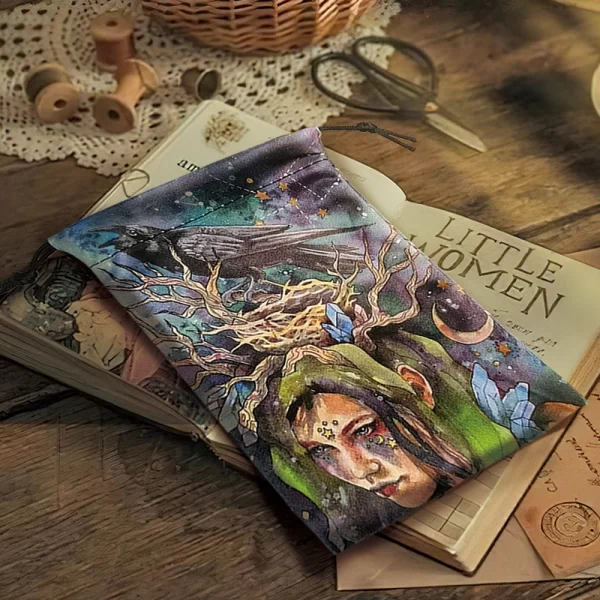 2024 new color velvet bag drawstring drawstring, animal crow brand bag, cloth bag, jewelry bag, gift bag (6)