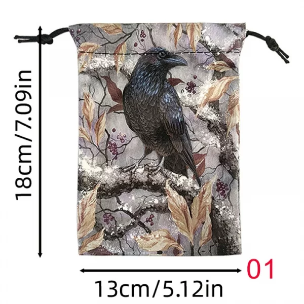 2024 new color velvet bag drawstring drawstring, animal crow brand bag, cloth bag, jewelry bag, gift bag (7)