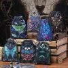 2024 new double-sided color printed butterfly velvet cloth bag, animal card speed pocket, tarot bag, storage bag, gift bag (1)