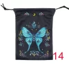 2024 new double-sided color printed butterfly velvet cloth bag, animal card speed pocket, tarot bag, storage bag, gift bag (11)