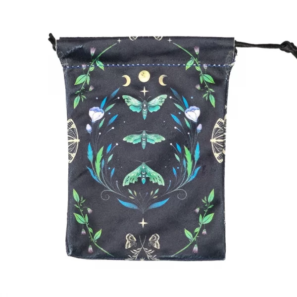2024 new double-sided color printed butterfly velvet cloth bag, animal card speed pocket, tarot bag, storage bag, gift bag (2)